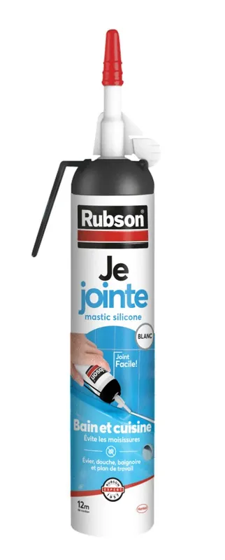 Mastic Silicone Bain & Cuisine Pure Blanc 200 ml RUBSON Petit Prix