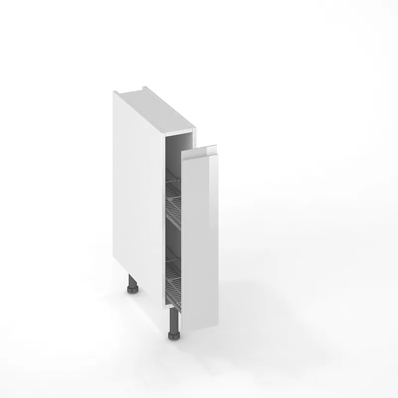 Façade avec poignée intégrée pour meuble range-épices Glossy blanc brillant 70 x 15 cm OFITRES Acheter Direct