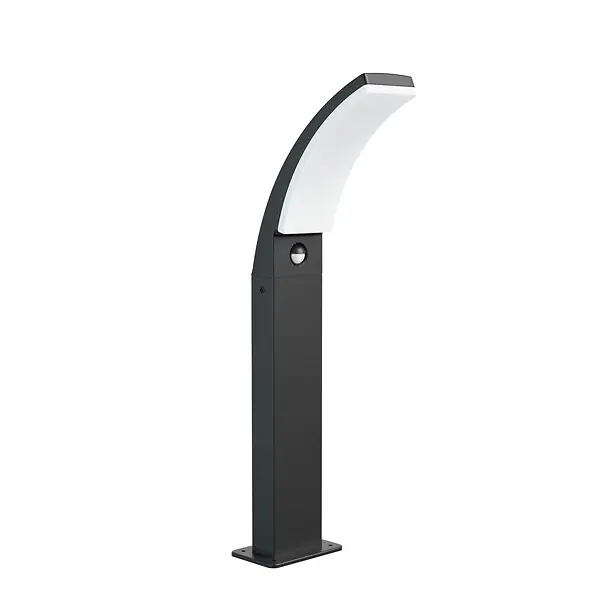 Borne lumineuse aluminium Curve Noire 12W SLID Authentique