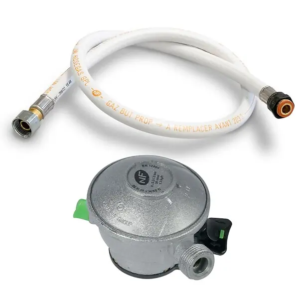 Commande En Gros Pack Tuyau gaz souple 1.50 m + Détendeur Propane à clipser Quick-On Valve 20mm ANTARGAZ PRIMAGAZ TOTALGAZ FINAGAZ KEMPER