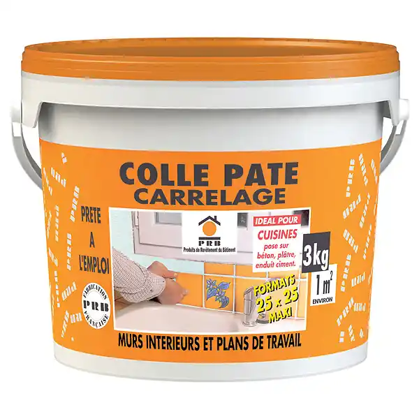 Colle pâte carrelage - Blanc - 3kg PRB Dernière Chance