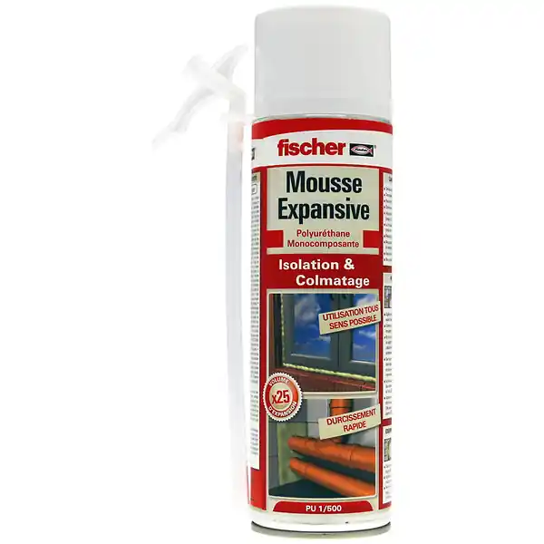 Acheter Direct Mousse polyuréthane basse expansion - 500 ml - Beige FISCHER