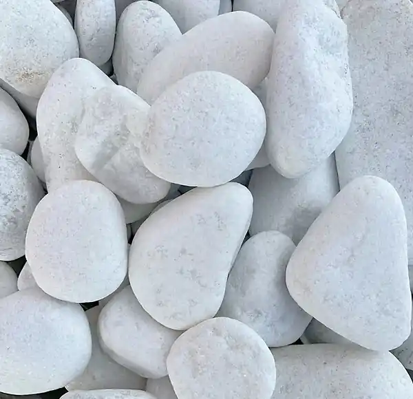 Vente Flash Galet blanc polaire - 15-30mm - 20kg JARDINAT