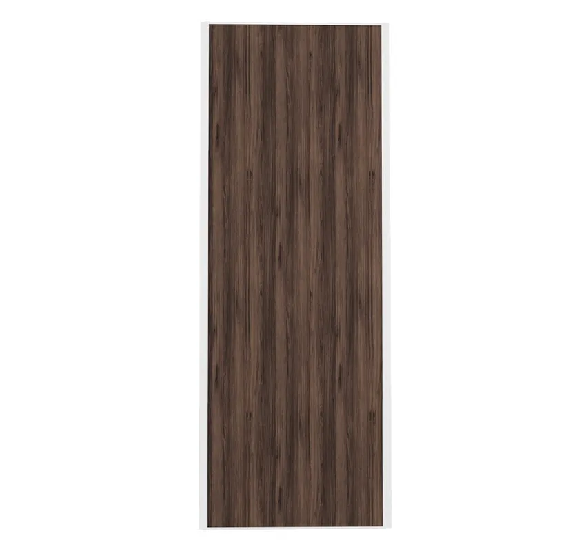 Certifié Porte de placard Noyer Fumé Profil blanc H 248,5 x L 92,2 cm YNGENIO