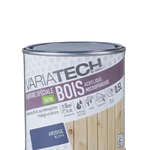 Acheter En Ligne Peinture spéciale bois acrylique Satin Ardoise 0.5L VARIATECH