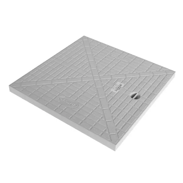 Couvercle regard renforcé - Polypropylène - Gris - 40x40cm JARDIBRIC Dernier Modèle