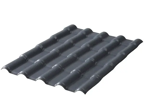 Plaque coverite - Imitation tuile - Gris - 222x75cm SEDPA Promotion