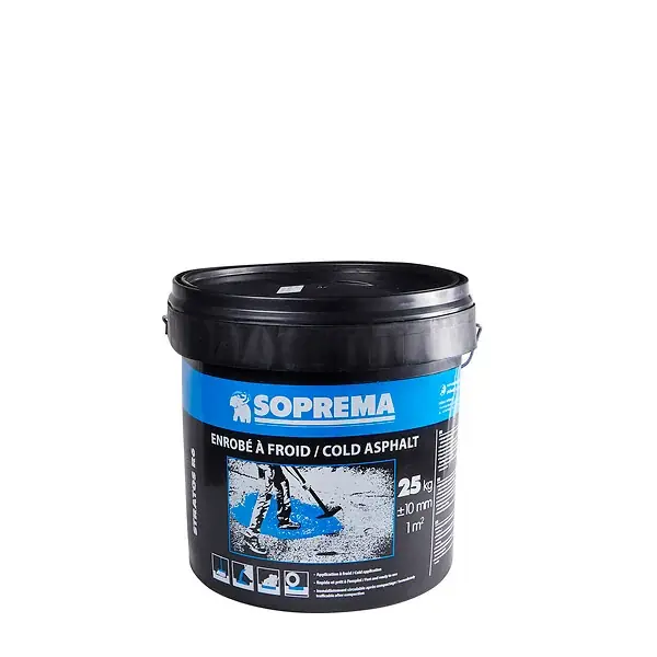 Authentique Enrobé bitumineux à froid - bitume - noir - 25kg SOPREMA
