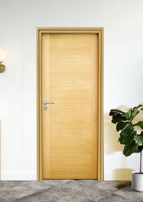 Bloc-porte fin de chantier postformé H.204 x l.73 cm décor plaqué chêne EQUINOXE poussant droit - SMIS Meilleur Prix