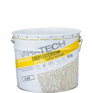 Prix Choc Crépi extérieur rustique blanc - 15kg VARIATECH