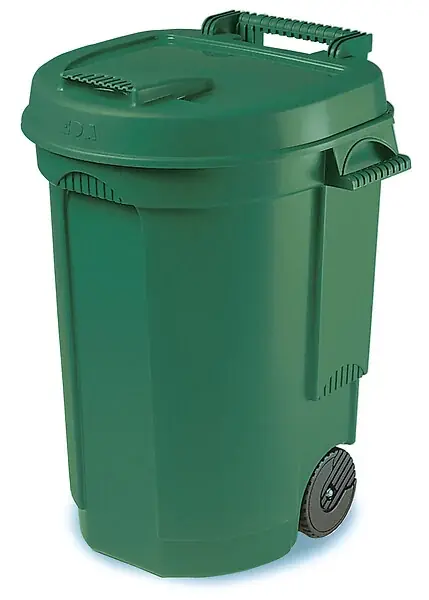Populaire Poubelle de rue polypropylène vert 110L EDA
