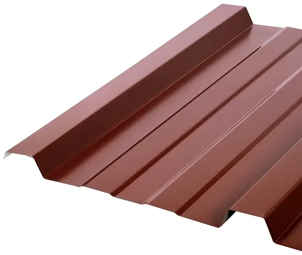 Tôle acier galvanisé laqué nervuré rouge - L.200xl.105cm ONDOMETAL Achetez Aujourd'hui