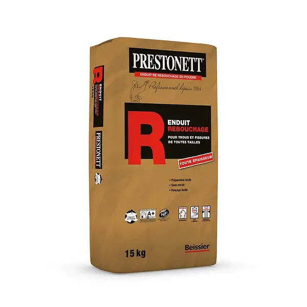 Enduit de rebouchage - Prestonett R - Blanc - 15Kg Commande En Gros