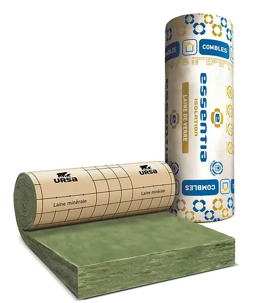 Produit De Marque Laine de verre rouleau kraft ESSENTIA - 8500x1200x100mm URSA