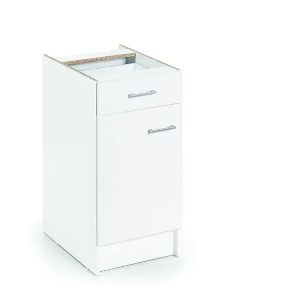 Meuble bas de cuisine Laura - 1 porte et 1 tiroir - 40cm GRUPOALVIC Retour Gratuit
