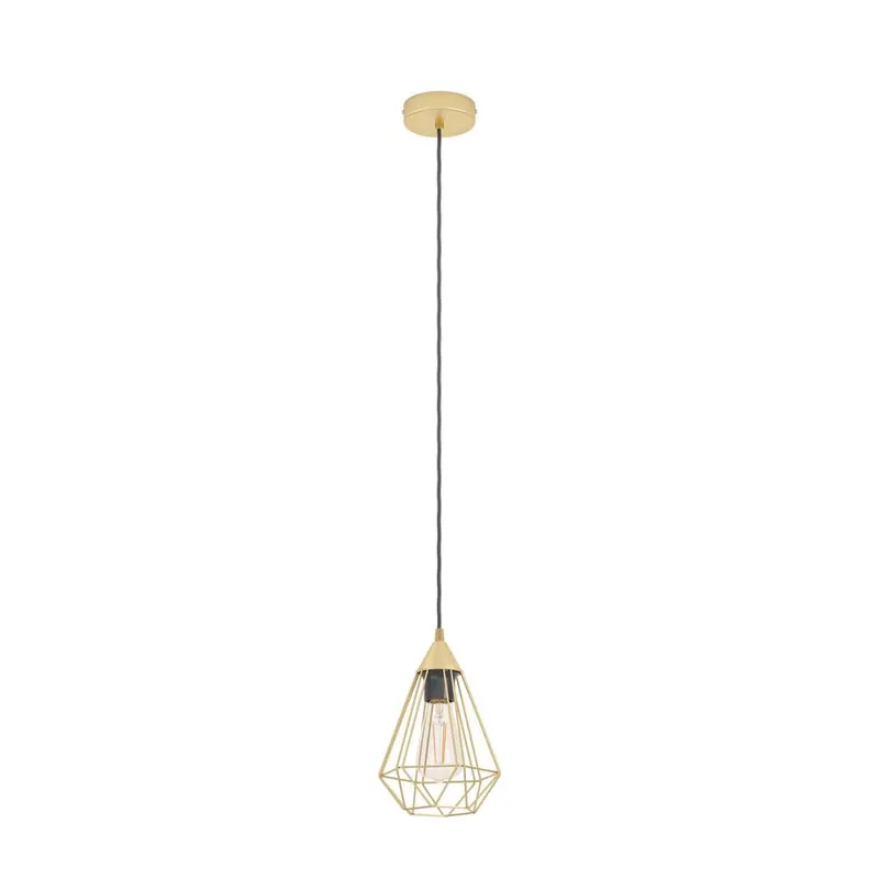 Expédition Rapide Suspension laiton doré et noir E27 60W Ø17,5 cm TARBES - EGLO