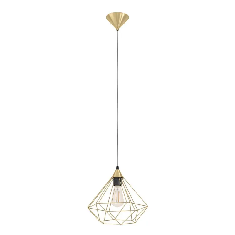 Suspension laiton doré et noir E27 60W Ø32,5 cm TARBES - EGLO Offre Spéciale