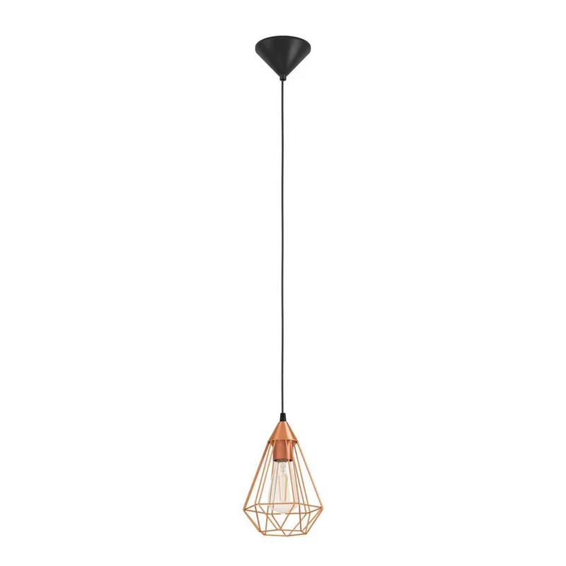 Expédition Rapide Suspension cuivre et noir E27 60W Ø17,5 cm TARBES - EGLO