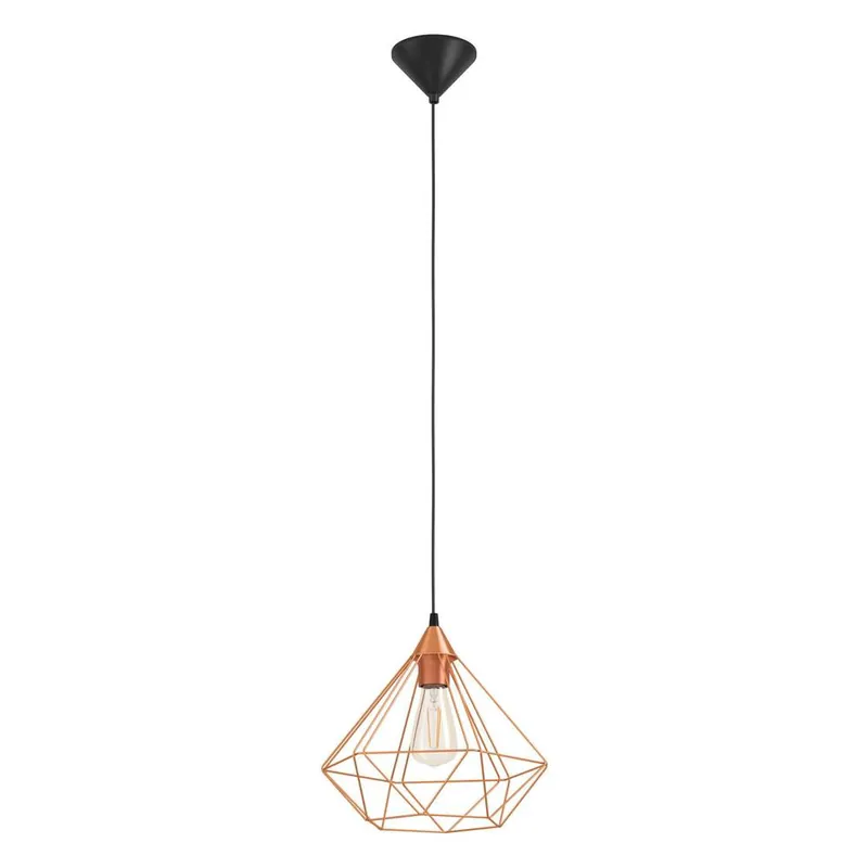 Réduction Suspension cuivre et noir E27 60W Ø32,5 cm TARBES - EGLO