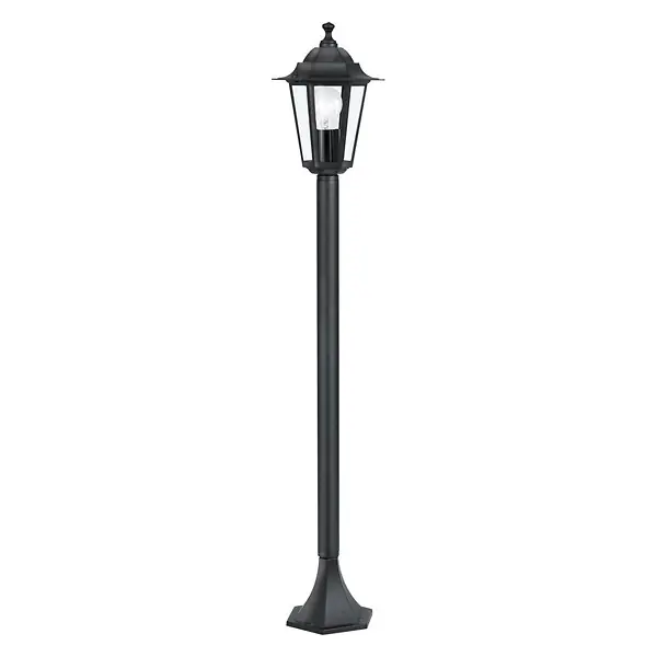 Potelet d‘éclairage fonte d‘aluminium LATERNA4 Noir IP44 60W EGLO Authentique