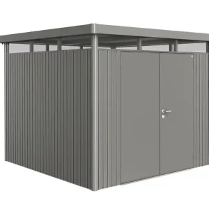 Abri de jardin HIGHLINE H4 GRISQUARTZ 2 portes 6,35m2 BIOHORT Livraison à domicile incluse Prix Bas