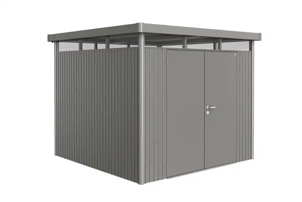 Abri de jardin HIGHLINE H4 GRISQUARTZ 2 portes 6,35m2 BIOHORT Livraison à domicile incluse Prix Bas