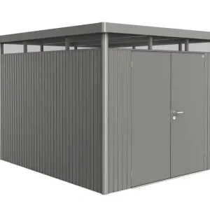 Abri de jardin HIGHLINE H5 GRISQUARTZ 2 portes 7,36m2 BIOHORT Livraison à domicile incluse Expédition Rapide