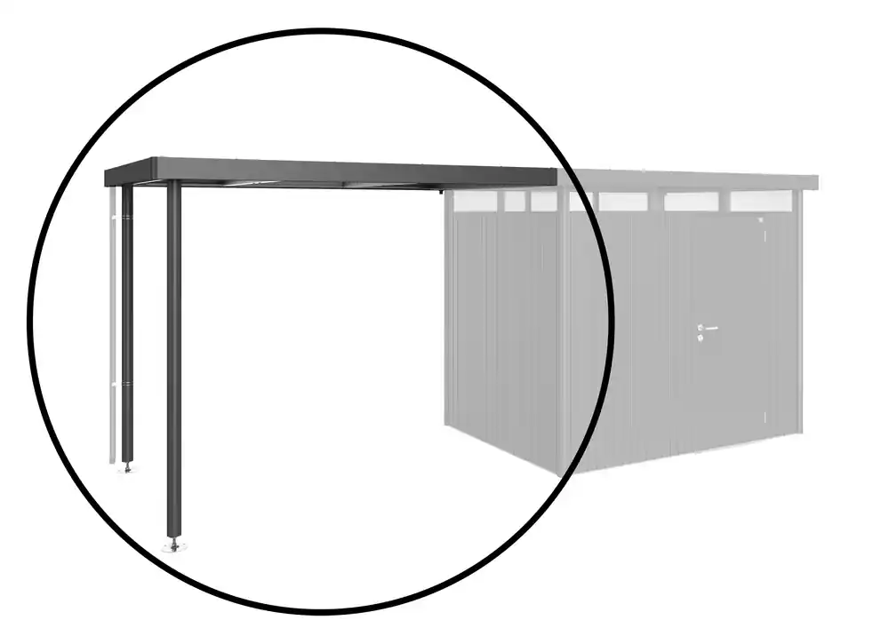 Livraison Express Auvent pour abri de jardin HIGHLINE H2 GRISFONCE BIOHORT Livraison à domicile incluse