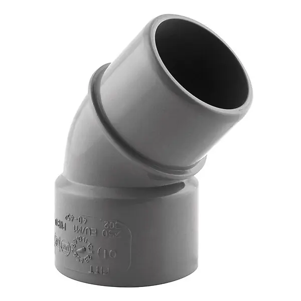Coude PVC évacuation 45 mâle/femelle - D.40 FITT Réduction