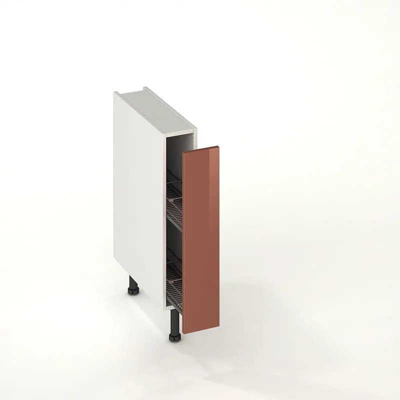 Vente Directe Façade pour meuble range-épices Glossy terracotta brillant 70 x 15 cm OFITRES