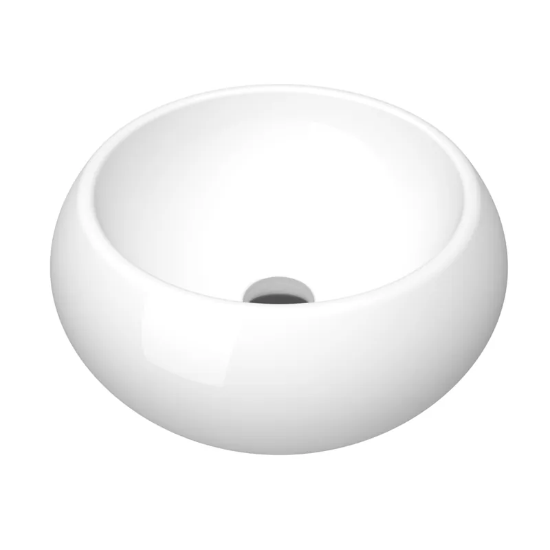 Commande En Gros Vasque ronde à poser en céramique blanche diamètre 400 mm Bowl AURLANE