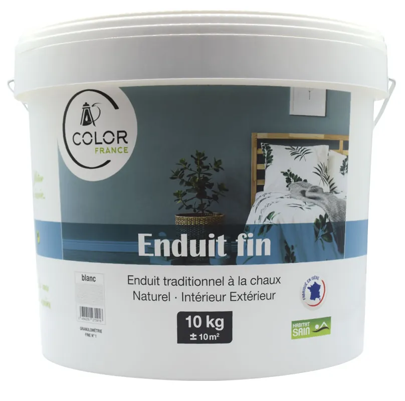 Enduit fin chaux Octave Vert Olive 10kg COLOR FRANCE Offre Du Jour