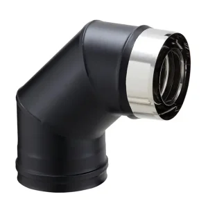 Coude 90° noir 80-130 mm VENTINOX PGI DISTRIWEST Livraison Express