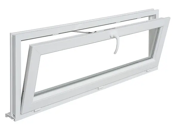 Remise Fenêtre abattant en PVC - Blanc - 45x60cm