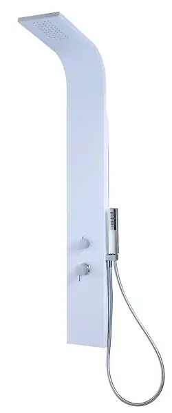 Colonne douche mécanique - Aluminium - Blanc - 145cm ESSEBAGNO Haute Qualité