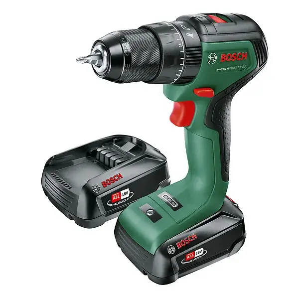 Offre Limitée Perceuse à percussion - UniversalImpact - 18V - 2 x 2.0 Ah BOSCH