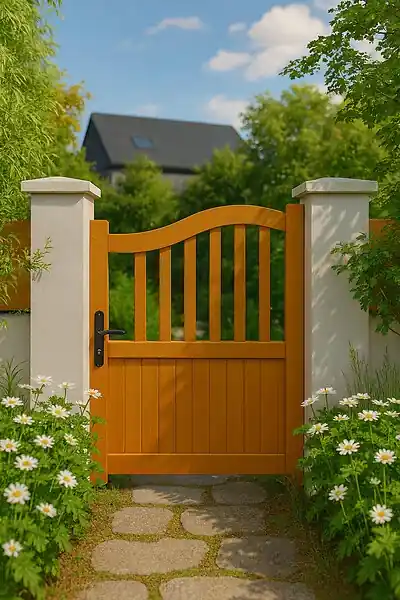 Portillon En Bois Ajouree L1m x H1,10/1,30 m GD MENUISERIES Meilleur Prix