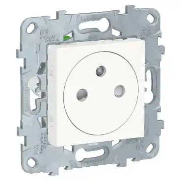 Prise 2 pôles + terre affleurante blanc - Unica SCHNEIDER ELECTRIC Acheter Direct