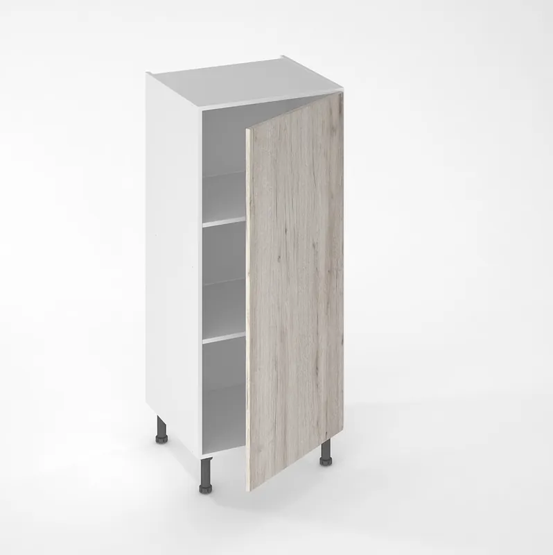 Façade effet bois clair pour demi-colonne de cuisine Nature syncron blanchi 130 x 40 cm OFITRES Offre Limitée