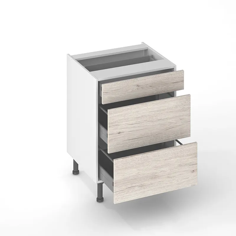 Façades tiroir effet bois clair pour meuble de cuisine Nature syncron blanchi 70 x 60 cm par 3 OFITRES Réduction