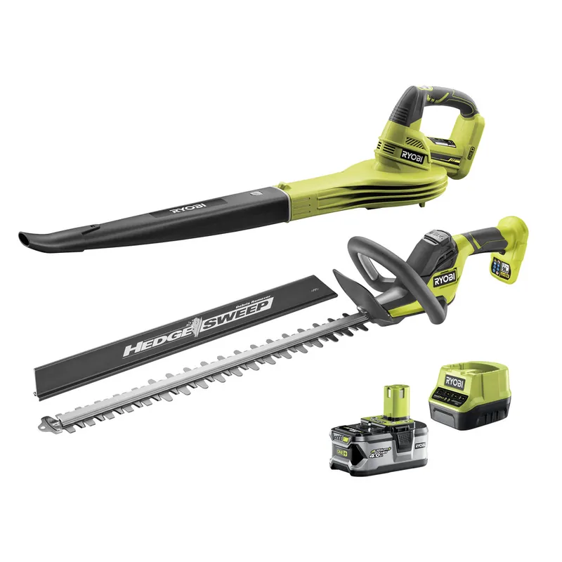Ensemble souffleur de feuilles et taille haie à batterie RY18h RYOBI Prix Promo
