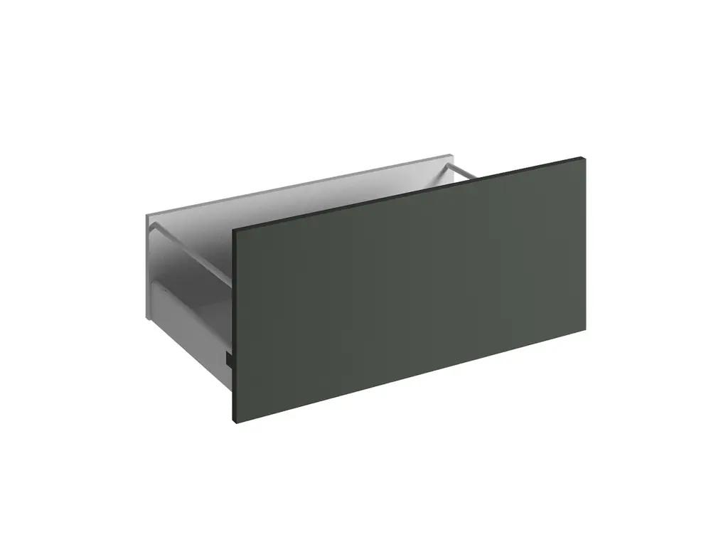 Dernière Chance Façade tiroir pour meuble de cuisine Lotus vert salvia mat 35 x 80 cm OFITRES