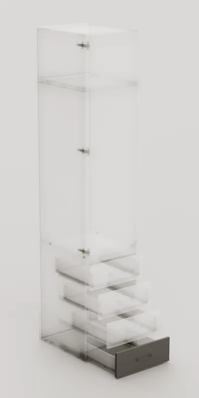 Livraison Express Façade tiroir Creo extérieur graphite 188 x 498 mm OFITRES
