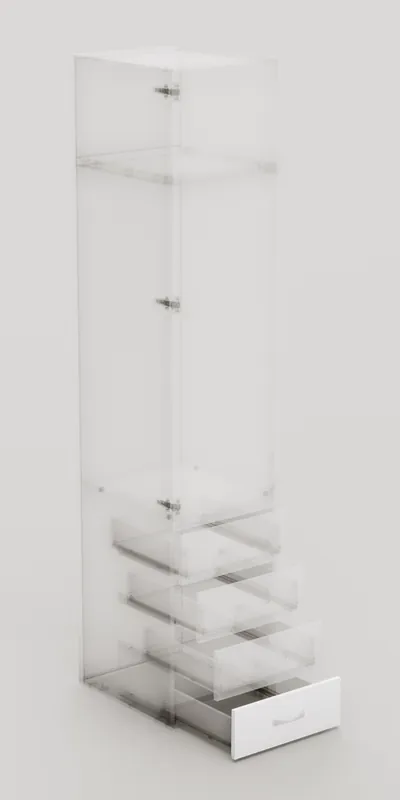 Commander Vite Façade tiroir Creo extérieur blanc 188 x 498 mm OFITRES