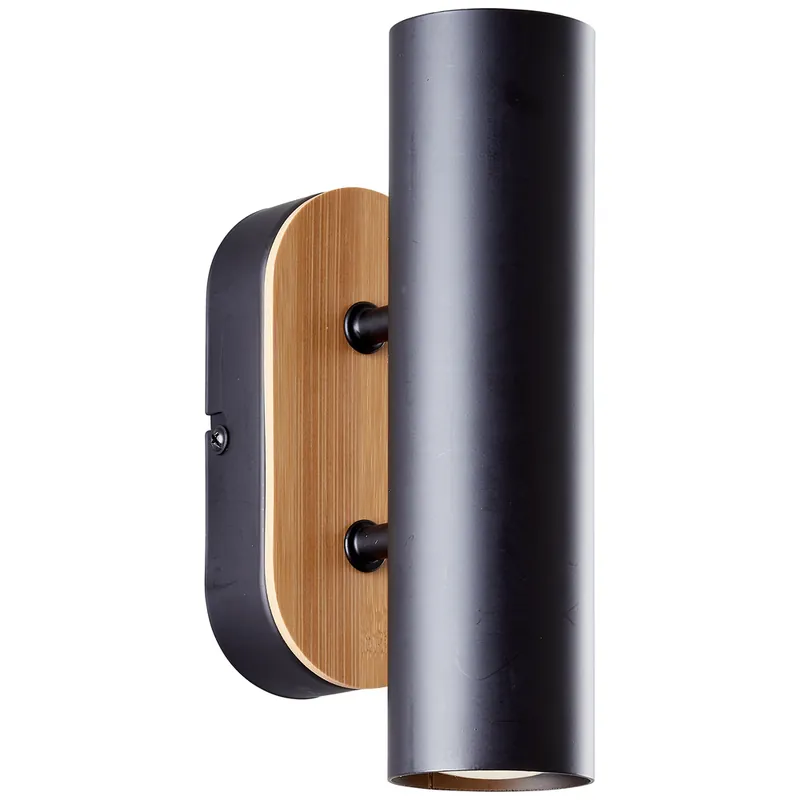 Applique murale métal/bois NIELS GU10 2x5W - BRILLIANT Quantité Limitée