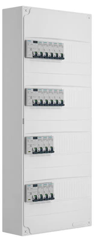 Tableau électrique pré-équipé 4 rangées pour logement T4 SIEMENS Vente Directe