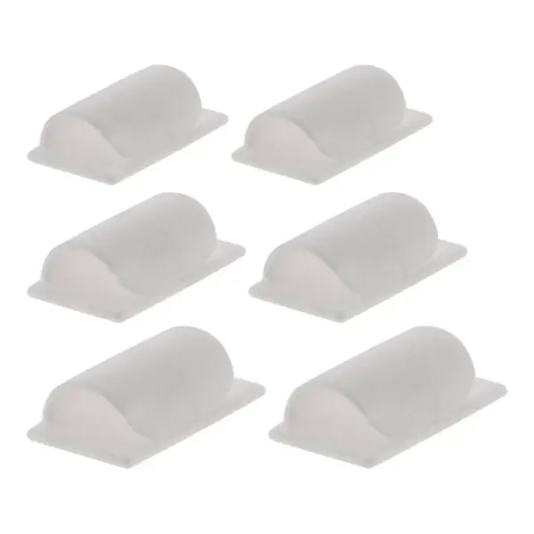 Lot de 6 clips larges (auto-collants) pour cordons et câbles - Zenitech Nouvelle Collection