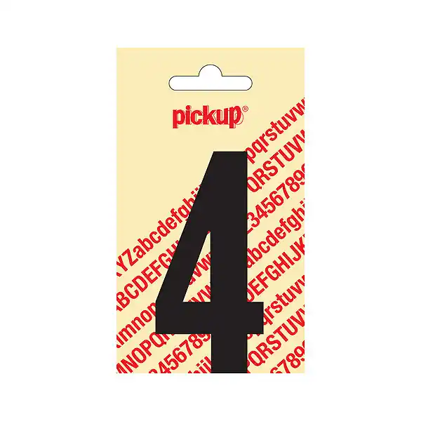 Chiffre adhesive nobel 90mm noir 4 PICKUP Remise