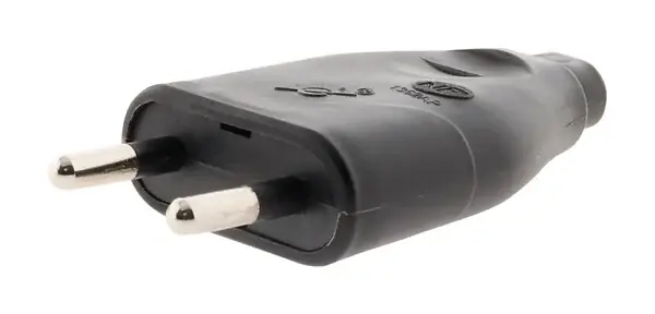 Fiche mâle 2 pôles 6A Noir ZENITECH Affaire À Saisir