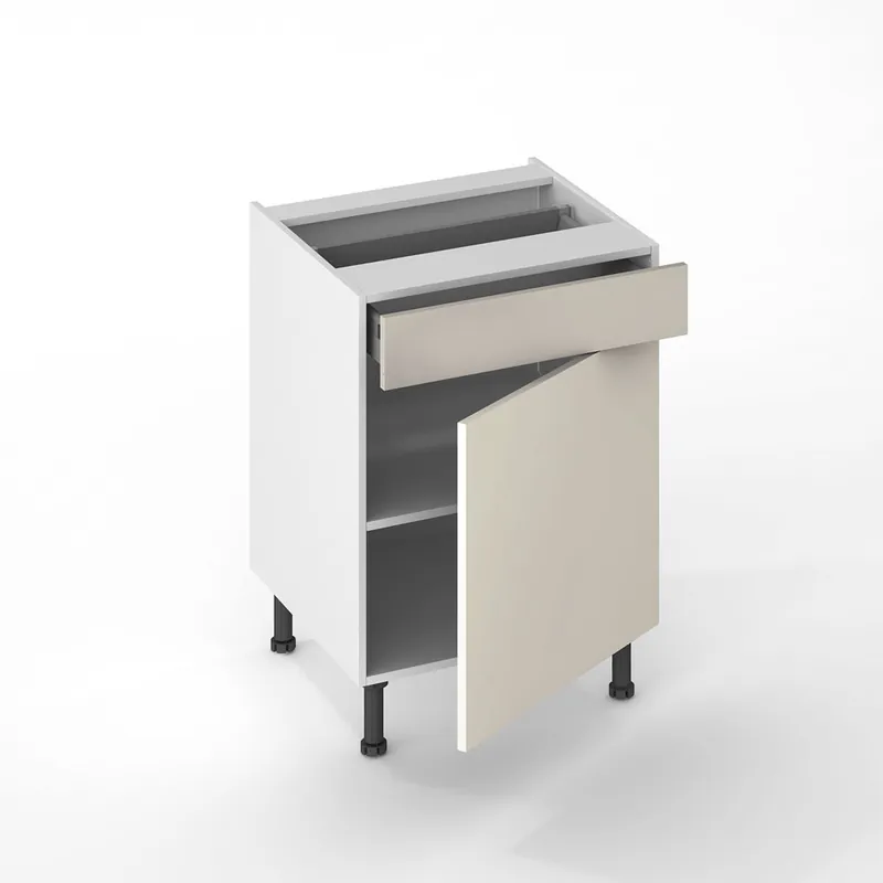 Acheter En Ligne Porte et façade tiroir pour meuble bas de cuisine Lotus cachemire mat 70 x 60 cm OFITRES